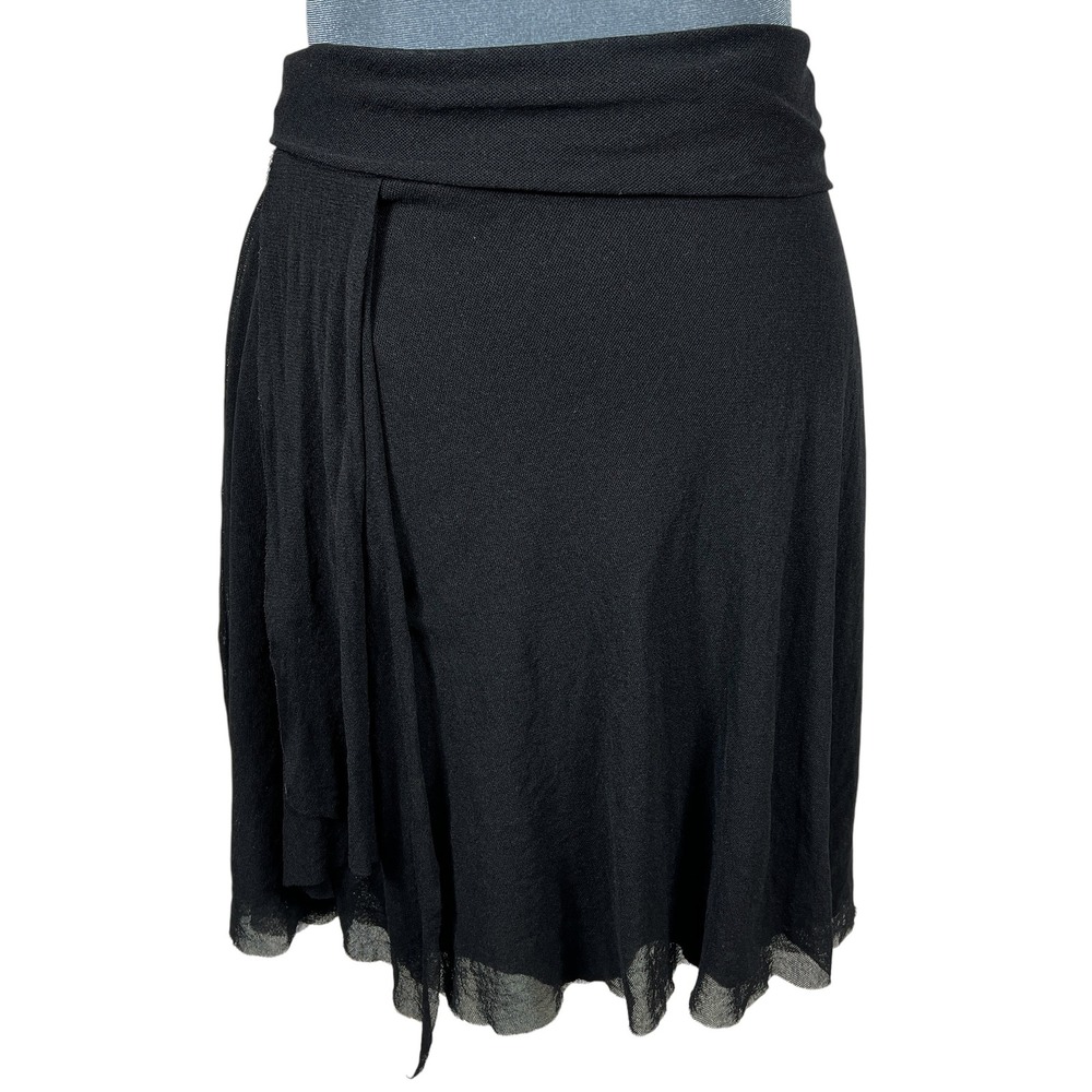 Only Hearts Mini Skirt Medium Black Mesh Overlay USA Whimsigoth Coquette Witchy